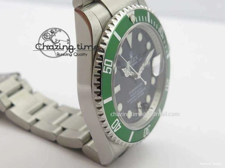 0204 SoftTouch Submariner 16610LV SS Green Metal Bezel JF 1:1 Best Edition Black Dial On SS Bracelet SH 3755